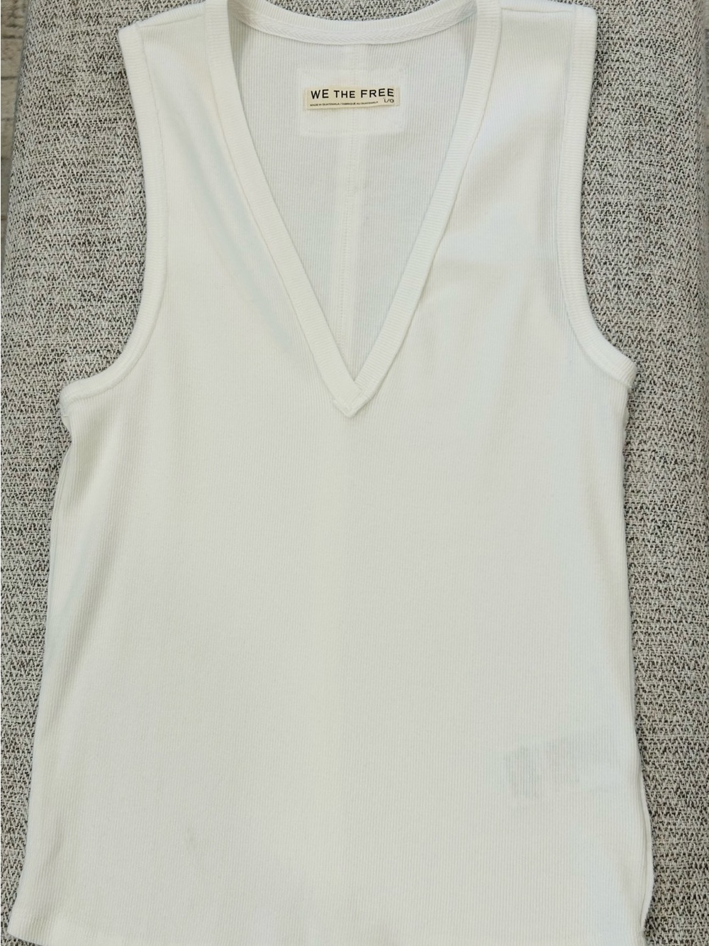NWOT - We The Free White V-Neck Ribbed Tank